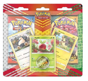 Snorlax, Morpeko & Applin Cards with 2 Booster Packs & Coin - Sweets and Geeks