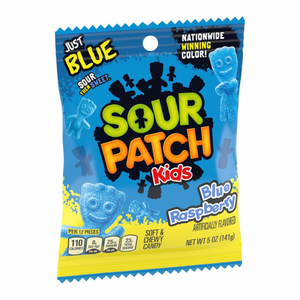 Sour Patch Kids Blue Raspberry 3.6oz Bag - Sweets and Geeks