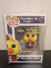 AUTOGRAPHED by Jess Weiss (JSA Cert #AQ22712) Funko Pop! Games: Five Nights at Freddy's - Balloon Chica #910