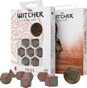 The Witcher Dice Set: Triss - Merigold the Fear (7 + coin) - Sweets and Geeks