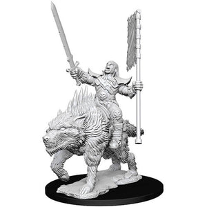 Pathfinder Deep Cuts Unpainted Miniatures: W01 Orc on Dire Wolf - Sweets and Geeks