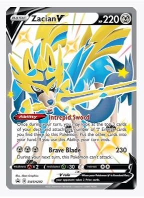 Zacian V (Shiny) - SWSH292 SWSH: Sword & Shield Promo Cards # SWSH292 - Sweets and Geeks