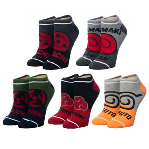 Naruto Colorblock 5 Pair Ankle Socks - Sweets and Geeks