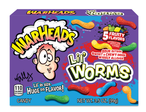 Warheads Lil Worms Theater Box - Sweets and Geeks