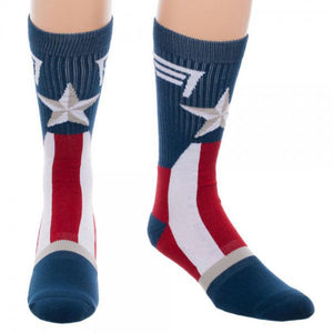 Marvel Captain America Suit Up Crew Socks - Sweets and Geeks
