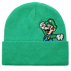 Super Mario Luigi Peek-a-Boo Cuff Beanie - Sweets and Geeks