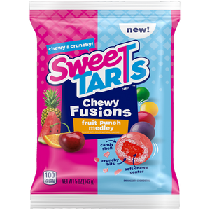 SweetTARTS Chewy Fusions Fruit Punch Medley 5oz Peg Bag - Sweets and Geeks