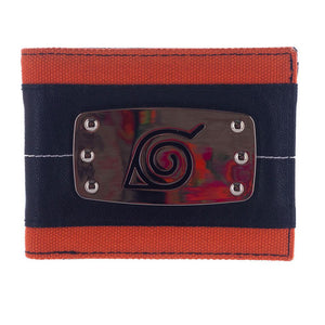 Naruto Metal Badge Bi-fold Wallet - Sweets and Geeks