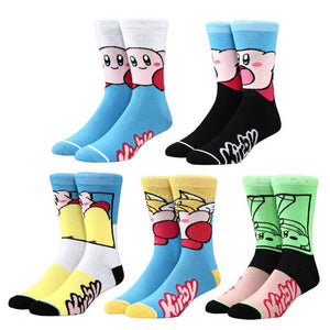 Kirby Characters 5 Pair Crew Socks - Sweets and Geeks
