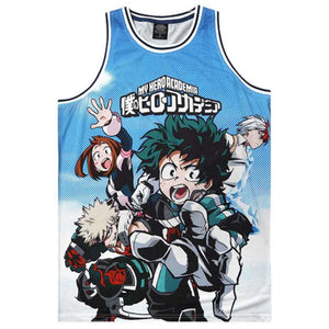 My Hero Academia Sublimated Characters Basketball Jersey (Small) - Sweets and Geeks