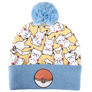 Pokemon Pikachu Electric Type AOP Pom Beanie - Sweets and Geeks