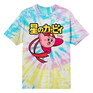 Kirby Kick Tie Dye Unisex Tee (XL) - Sweets and Geeks
