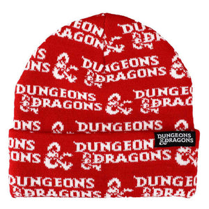 Dungeons & Dragons Logo Jacquard Cuff Beanie - Sweets and Geeks