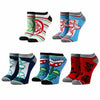 Super Mario Mixed Icons 5 Pair Ankle Socks - Sweets and Geeks