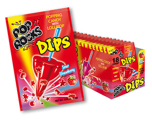 POP ROCKS DIPS - SOUR STRAWBERRY - Sweets and Geeks