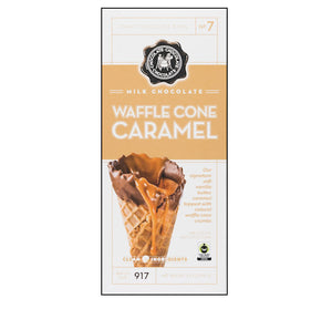 C3 3.5 oz. CHOCOLATE BAR - MILK WAFFLE CONE CARAMEL - Sweets and Geeks