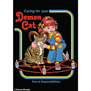 Caring For Your Demon Cat Magnet - Sweets and Geeks