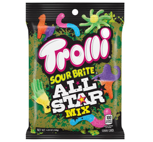 TROLLI SOUR BRITE ALL STAR MIX PEG BAG - Sweets and Geeks
