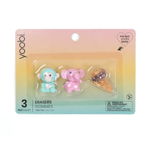 Yoobi Multicolor Zoo 3D Eraser - Sweets and Geeks