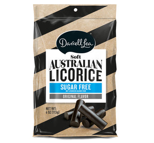 Darrell Lea Licorice - Original Sugar Free Peg Bag 4oz - Sweets and Geeks