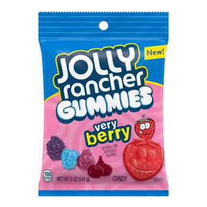 Jolly Rancher Gummies Very Berry Peg Bag 5oz - Sweets and Geeks