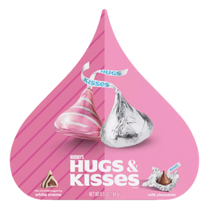 Hershey's Hug and Kisses Valentine Gift Box W/ White and Milk Chocolate 6.5oz - Sweets and Geeks