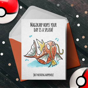 Pokemon Magikarp Greeting Card - Splash - Sweets and Geeks