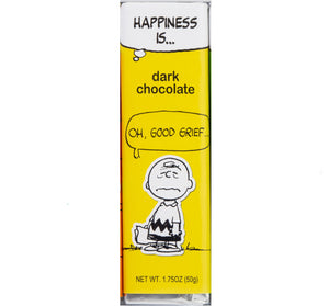 PEANUTS CHARLIE BROWN CHOCOLATE BAR - DARK - Sweets and Geeks