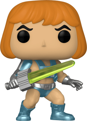 Funko Pop! Retro Toys: Masters of the Universe - He-Man (Metallic) with Sword of Power [Summer Convention] #106 - Sweets and Geeks