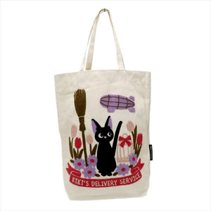 Kiki's Delivery Service: Jiji In a Field With A Broom (Tote Bag) - Sweets and Geeks