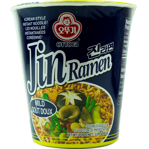 OTTOGI Jin Ramen Korean Style Instant Noodle Cup Mild 65g - Sweets and Geeks