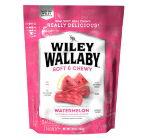 WILEY WALLABY LICORICE STAND UP PEG BAG - WATERMELON - Sweets and Geeks