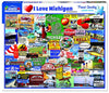 I Love Michigan 1000 Piece Jigsaw Puzzle - Sweets and Geeks