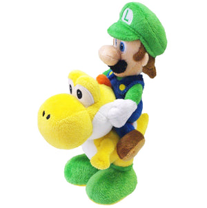 Little Buddy Super Mario Series Luigi Riding Yoshi Plush, 8" - Sweets and Geeks