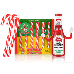 KETCHUP CANDY CANES - Set of 6 - Sweets and Geeks