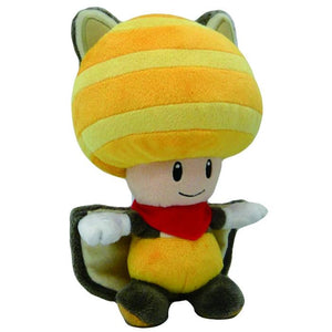 Little Buddy Super Mario Series Flying Squirrel Yellow Toad Plush, 9" - Sweets and Geeks