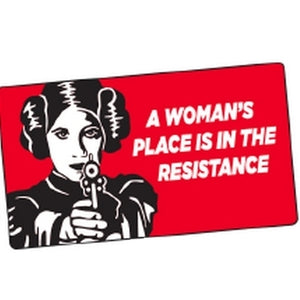 A Woman's Place is in the Resistance Sticker - Sweets and Geeks
