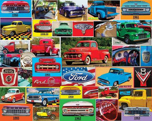 Classic Ford Pickups (1411pz) - 1000 Piece Jigsaw Puzzle - Sweets and Geeks