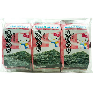 HELLO KITTY Roasted Seasoned Seaweed 5g*3 Trays - Sweets and Geeks