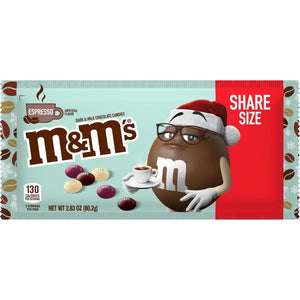 M&M Espresso Share Bag 2.8oz - Sweets and Geeks