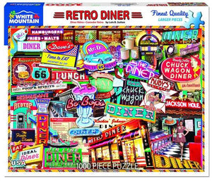 Retro Diner 1000 Piece Jigsaw Puzzle - Sweets and Geeks