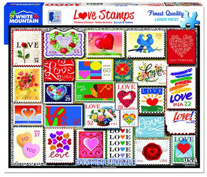Love Stamps 1000 Piece Jigsaw Puzzle - Sweets and Geeks