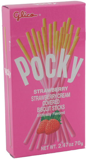 Glico Pocky: Strawberry 2.47 OZ - Sweets and Geeks