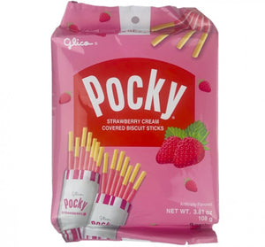 Glico Pocky: Family Pack (Strawberry) 3.81 OZ - Sweets and Geeks