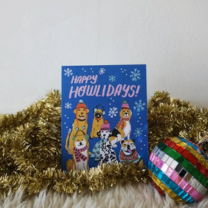 Happy Howlidays Greeting Card - Sweets and Geeks