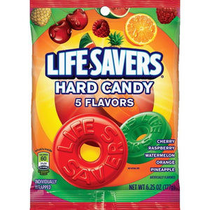 Lifesavers Hard Candy 5 Flavors 6.25oz Peg Bag - Sweets and Geeks