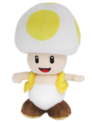 Little Buddy Super Mario All Star Collection Yellow Toad Plush, 8" - Sweets and Geeks