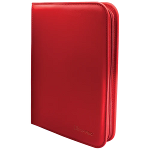 Vivid 4-Pocket Zippered PRO-Binder - Red - Sweets and Geeks