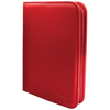 Vivid 4-Pocket Zippered PRO-Binder - Red - Sweets and Geeks