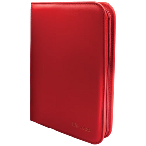 Vivid 9-Pocket Zippered PRO-Binder - Red - Sweets and Geeks